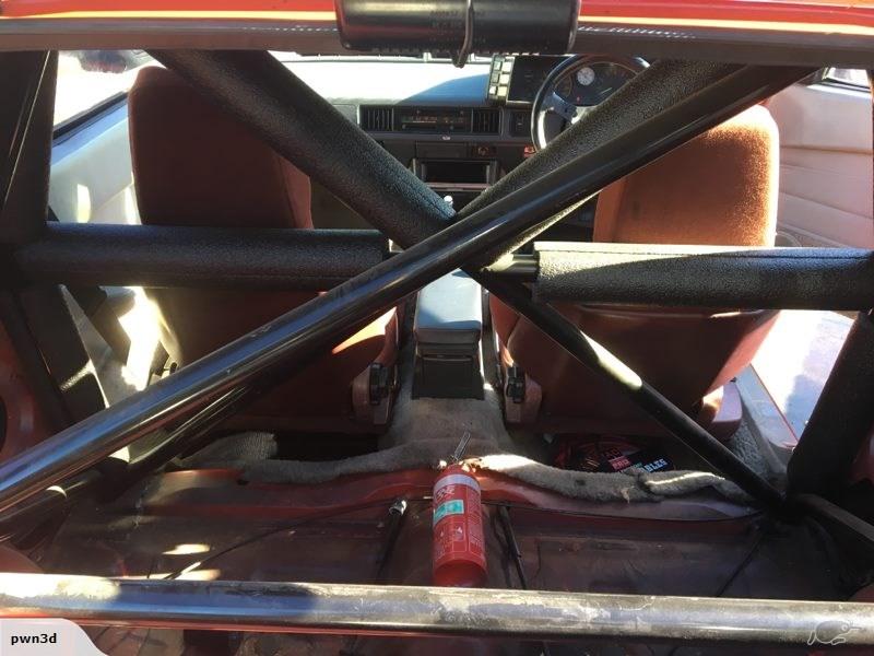 Mitsubishi Starion GSR Turbo Red race prepared roll cage (2).jpg