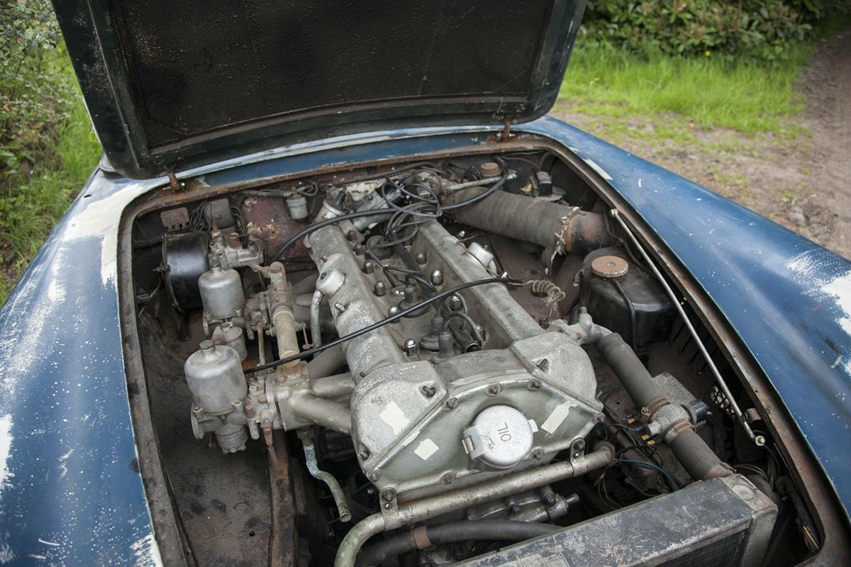 Pre Production Aston Martin DB4 Series I Engine bay with origional engine.jpg