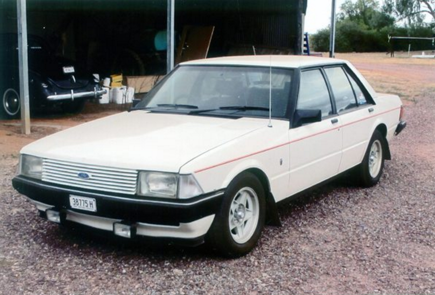 White Ford Fairmont Ghia XD ESP on register Classic Register image.png