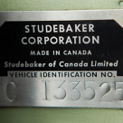 1966 Studebaker Daytona Sport Sedan 6 cylinder VIN plate chassis number.png