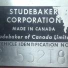 1966 Studebaker Daytona Sport Sedan V8 red white roof (3) VIN plate chassis numbers.jpg