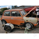 Cadiz Orange Australian Mini Clubman GT unrestored shell images 1971 (2).png