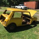 Leyland Mini Sunshine shell stripped unrestored images yellow devil 1977 (5).jpg